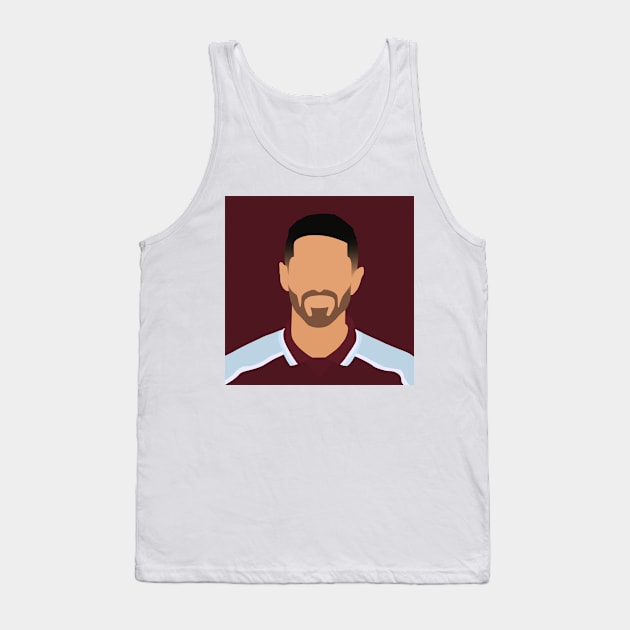 Manuel Lanzini Minimalistic Face Art Tank Top by GotchaFace